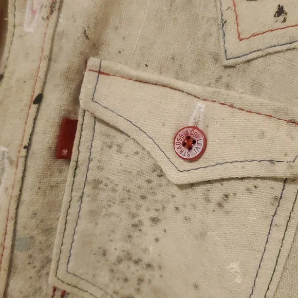 Levi's Canvas Tarp Western Pearl Shirt Custom Tailor Shop - Picture 14 of 16